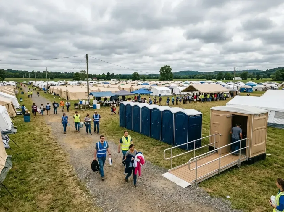 disaster-relief-camp-restrooms-010 — frequently asked questions, Dumpster & Portable Bathrooms Rental in Williamson, WV